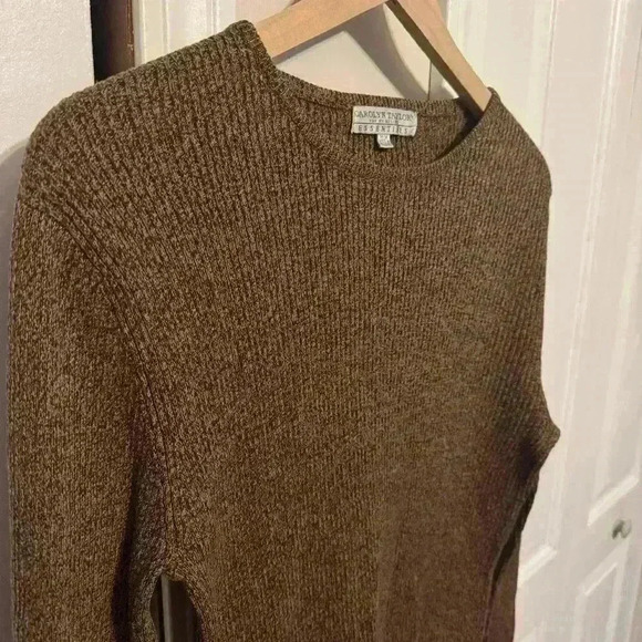 Carolyn Taylor Textured Brown Long Sleeve Size Medium - Picture 2 of 10